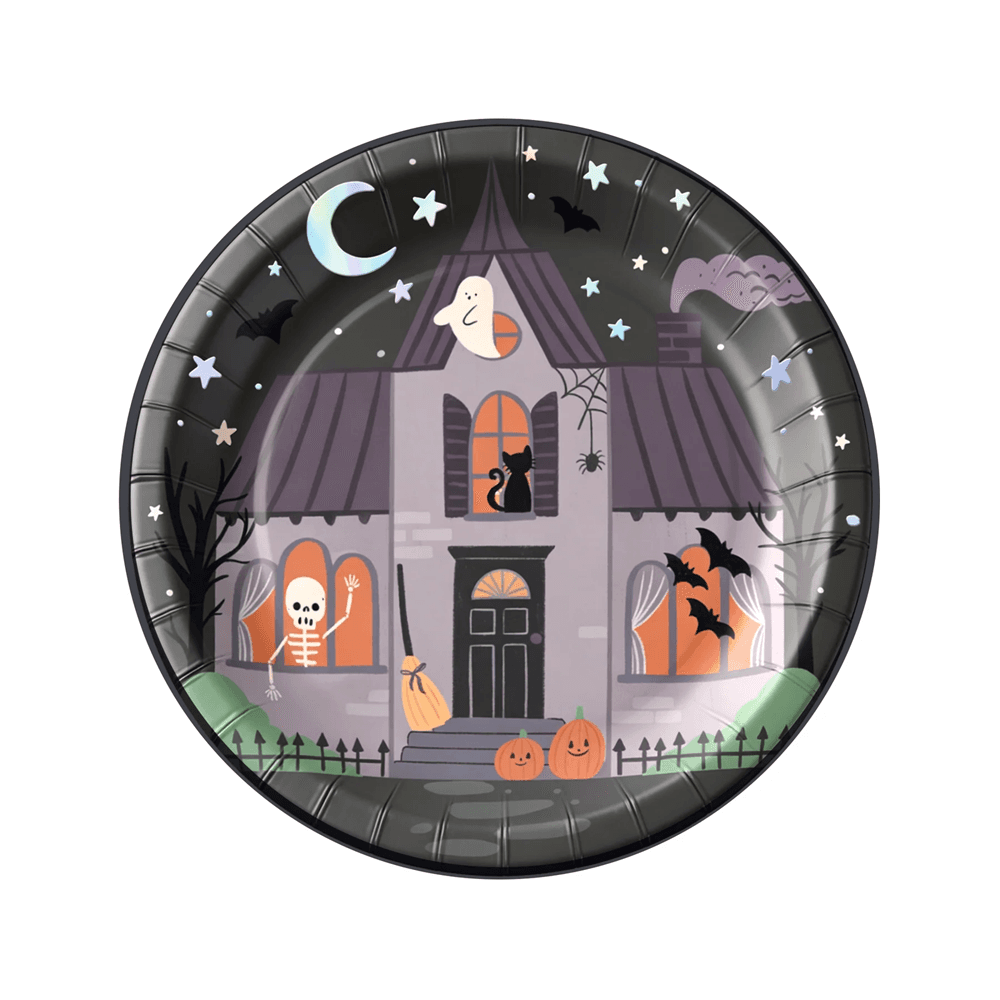 HALLOWEEN Talerzyki papierowe Spooky Friends 18 cm 6 szt.