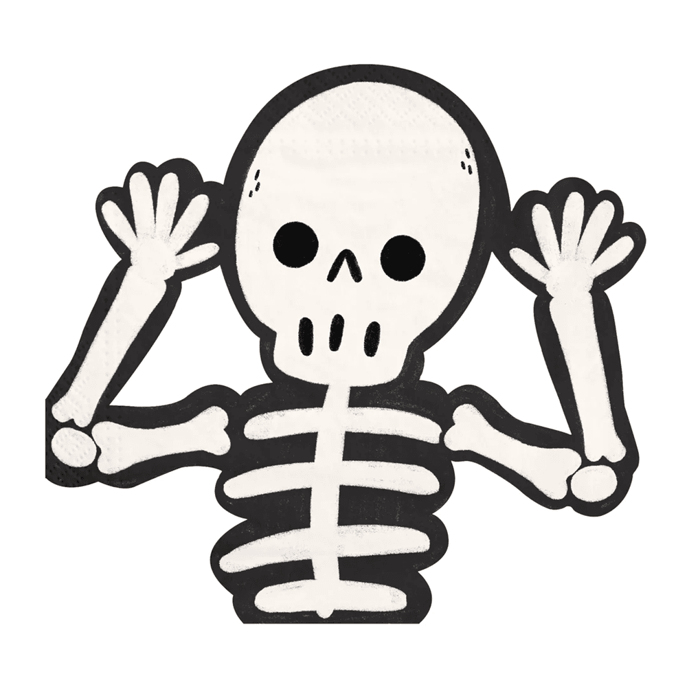 HALLOWEEN Serwetki papierowe Szkielet Spooky Friends 12 szt.