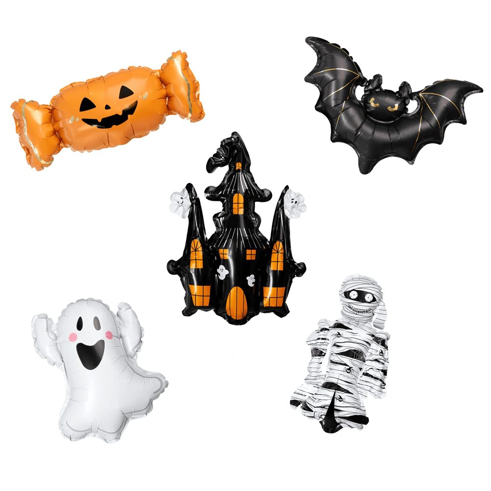 HALLOWEEN Balony foliowe Spooky Friends 5 szt.