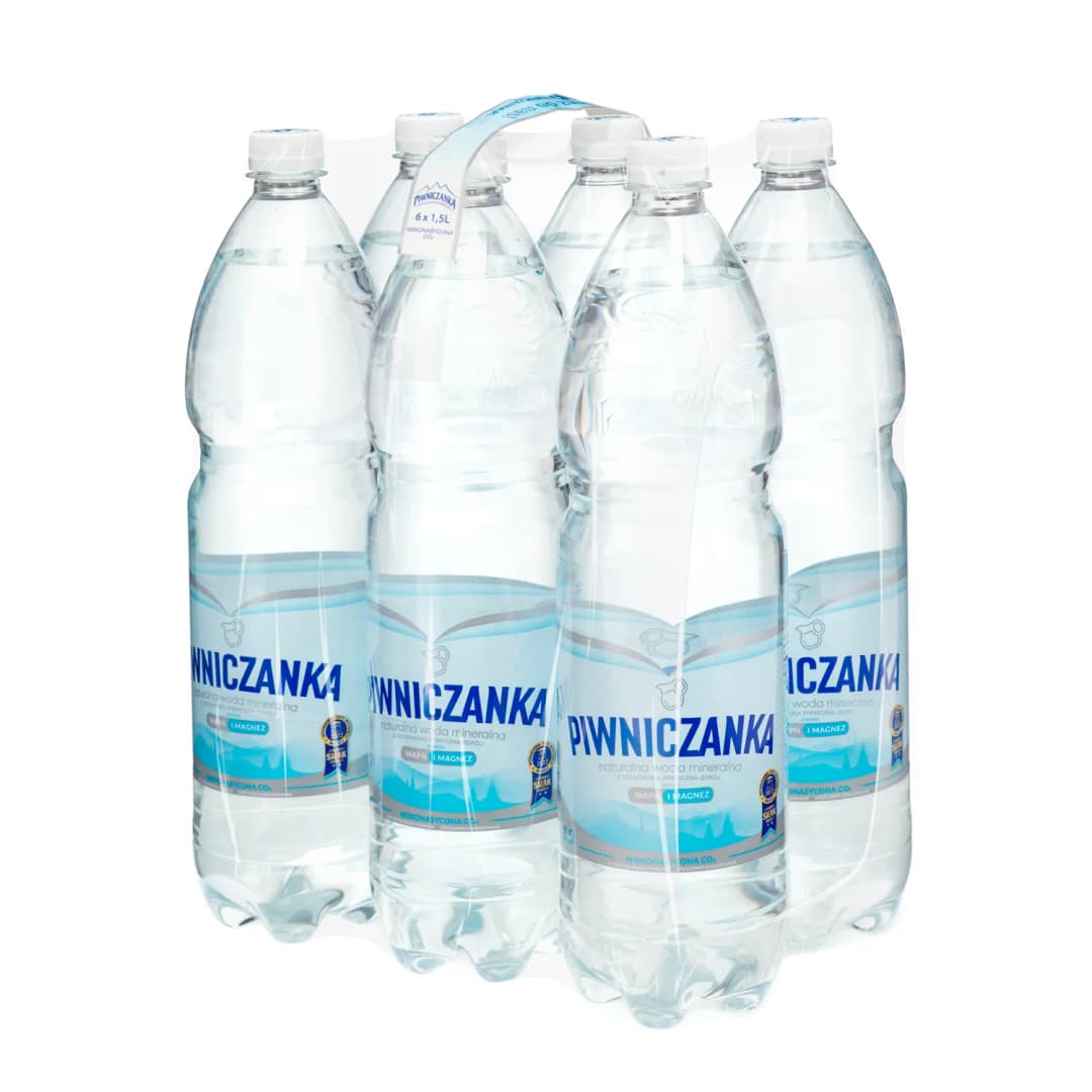 PIWNICZANKA Woda mineralna naturalna niskonasycona CO2 6x1500 ml 9000 ml