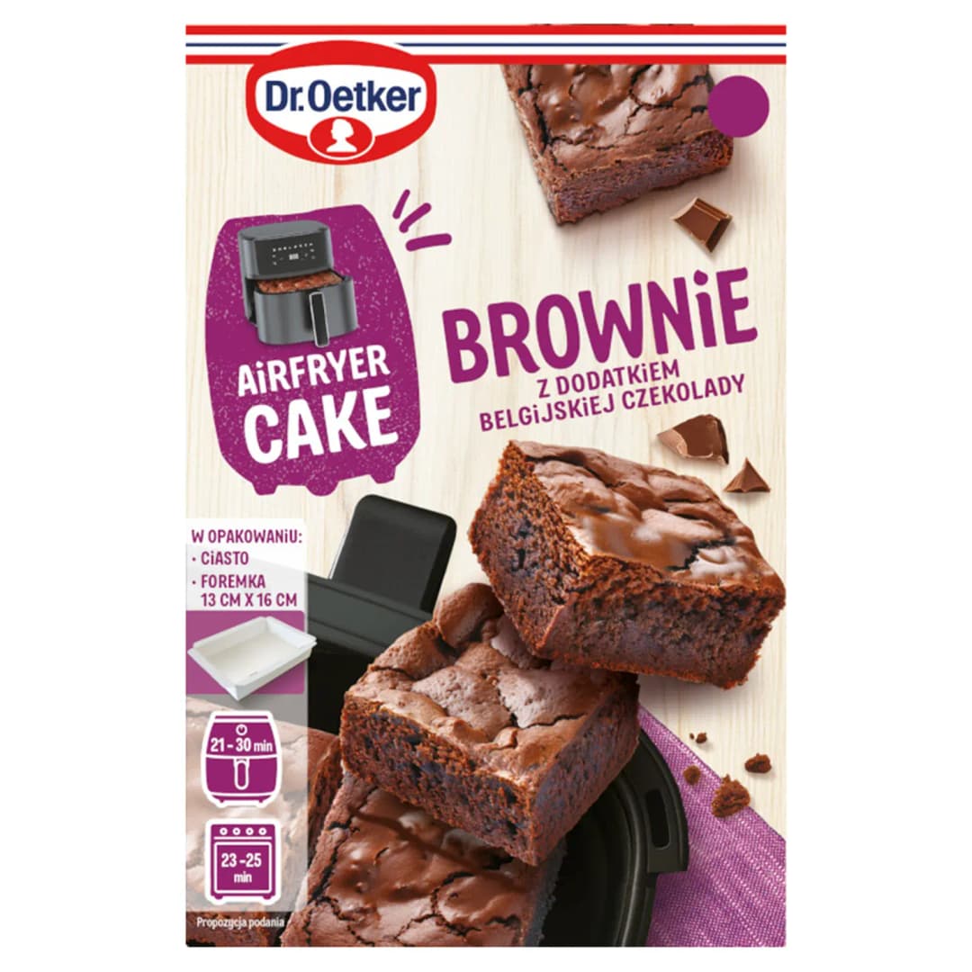 DR. OETKER Brownie w proszku z belgijską czekoladą Air Fryer Cake 242 g