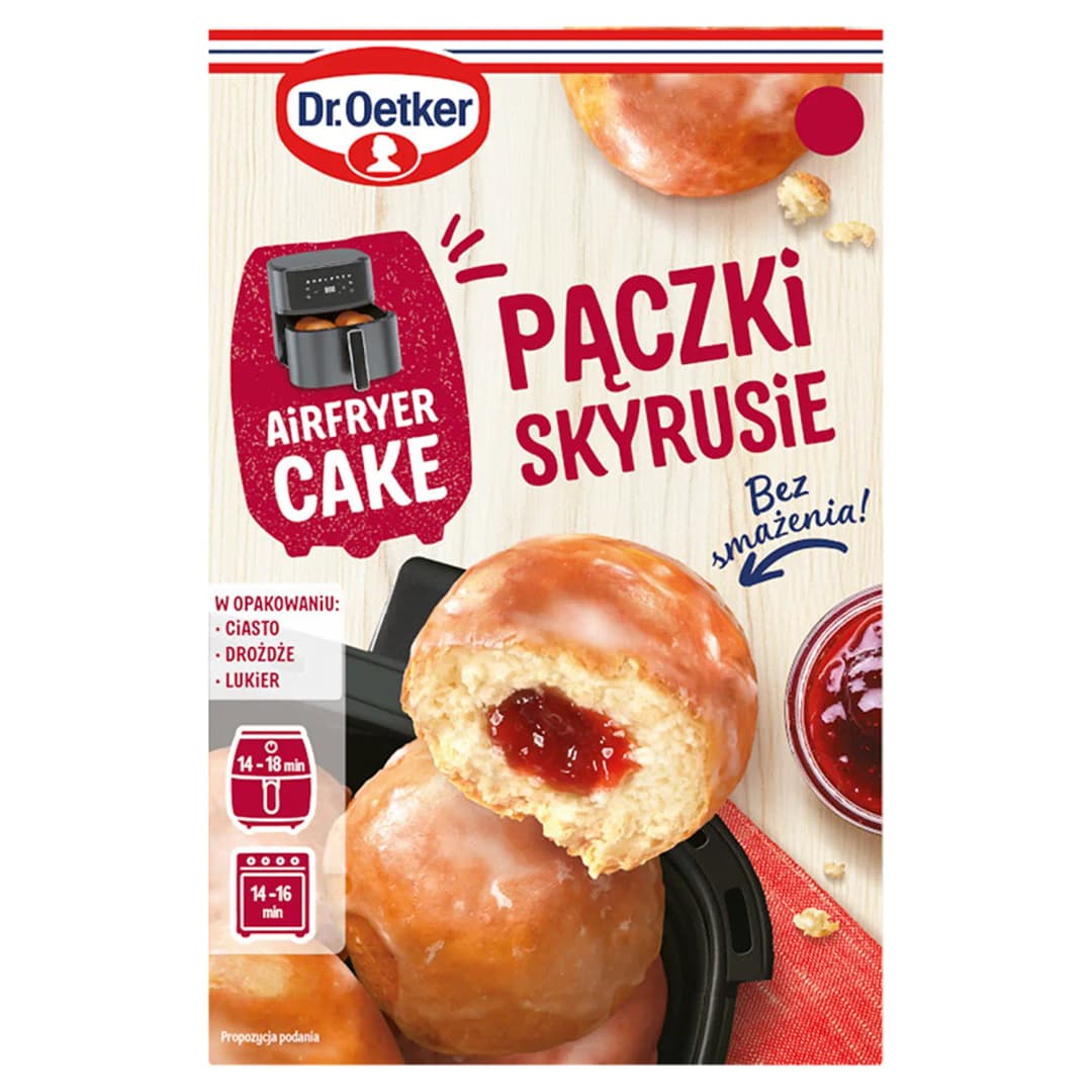 DR. OETKER Pączki skyrusie w proszku Air Fryer Cake 495 g