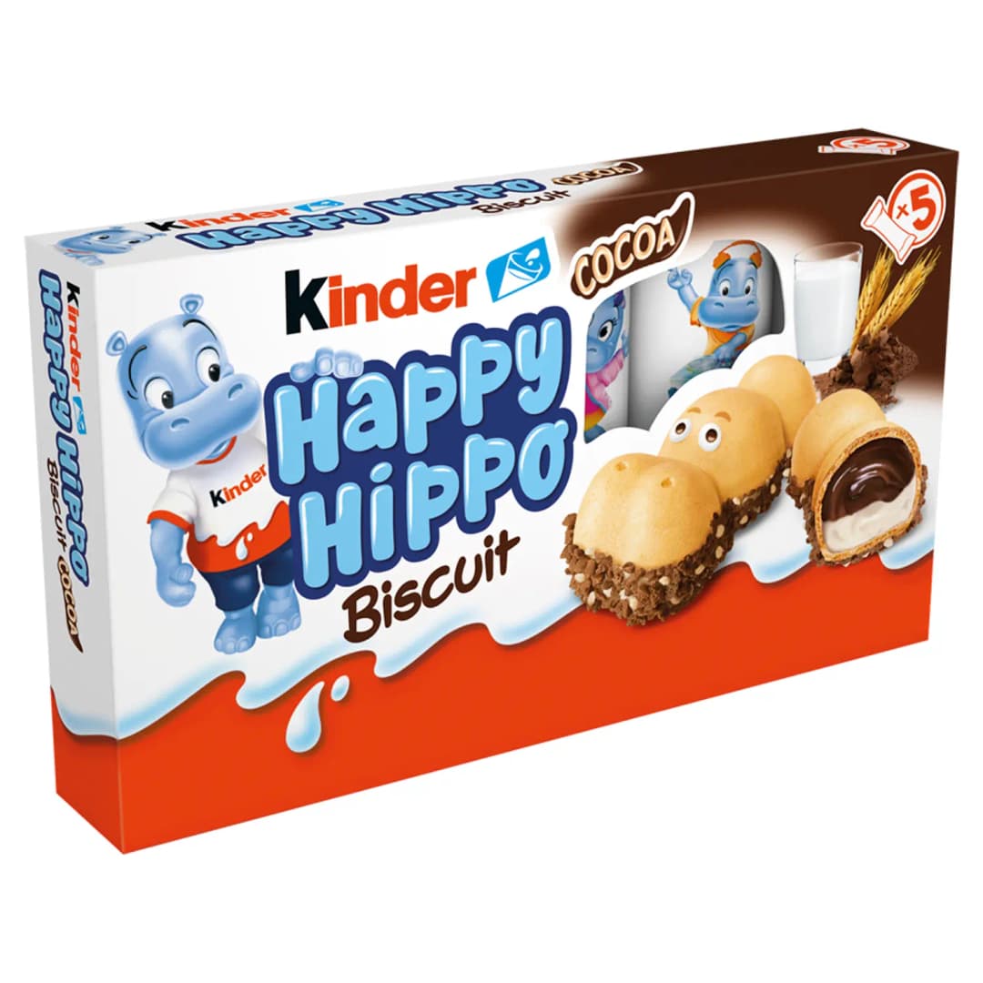 KINDER HAPPY HIPPO Wafelek z mlecznym i kakaowym nadzieniem Cocoa 5 szt. 103,5 g