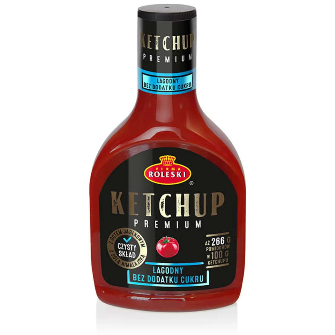 ROLESKI Ketchup premium łagodny bez dodatku cukru 425 g