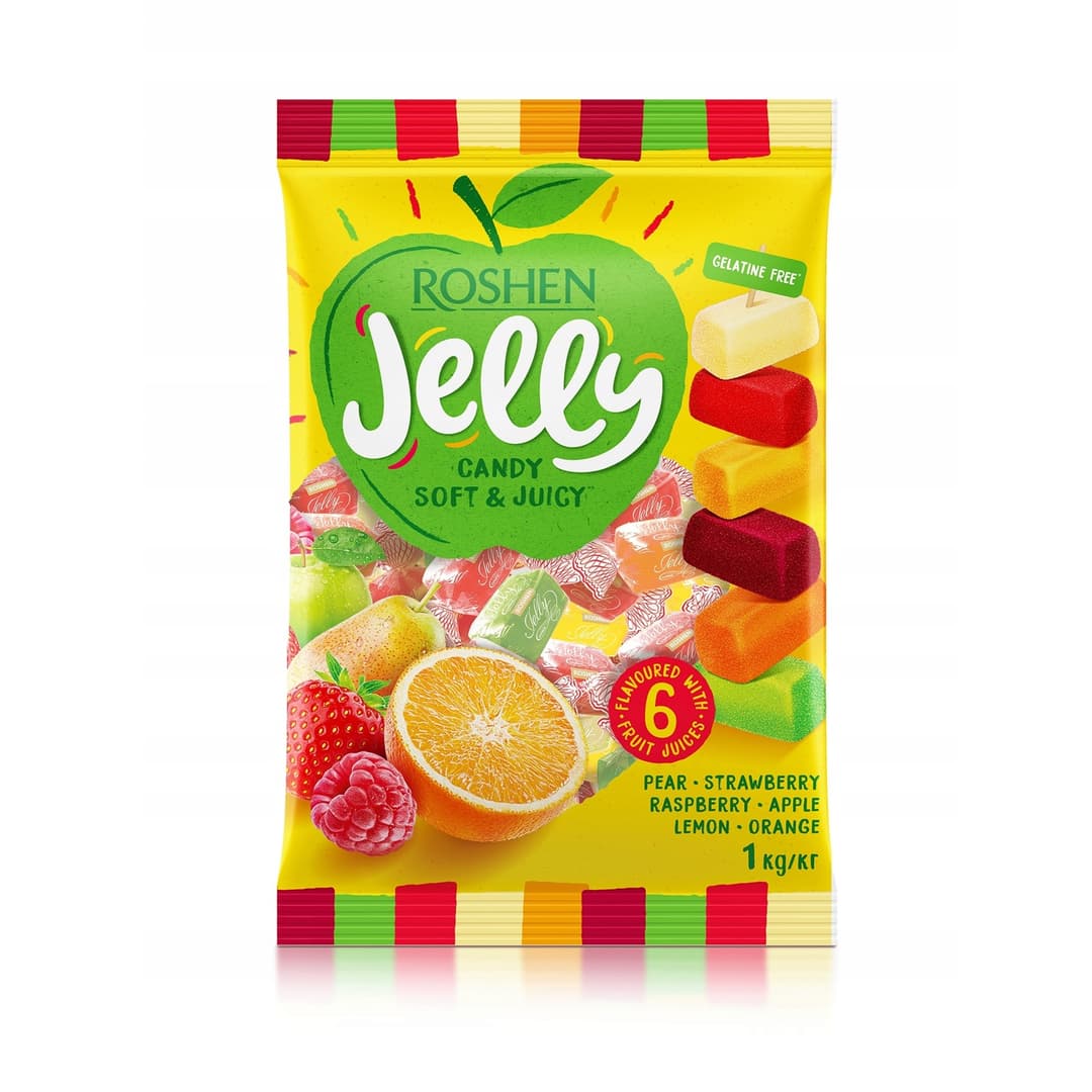 ROSHEN Galaretki w cukrze o smakach owocowych Jelly 1000 g