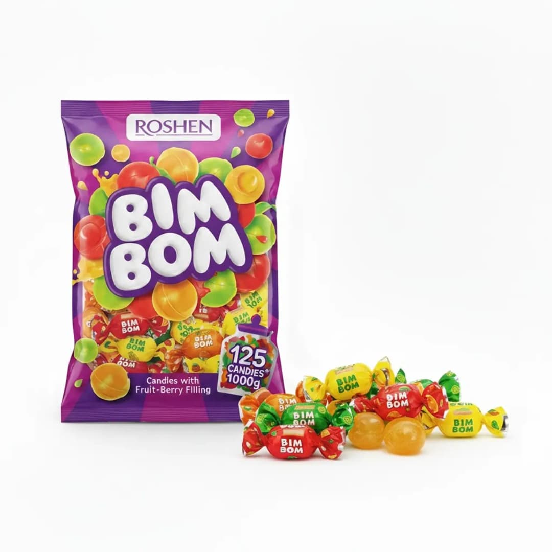 ROSHEN Karmelki z nadzieniem owocowym Bim-Bom 1000 g