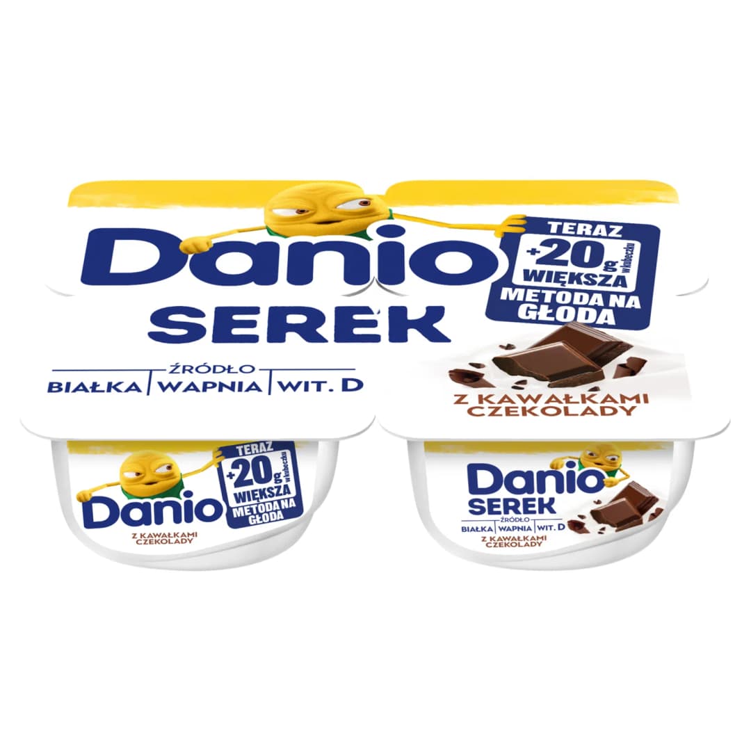 DANONE DANIO Serek homogenizowany z kawałkami czekolady 4 szt. 600 g
