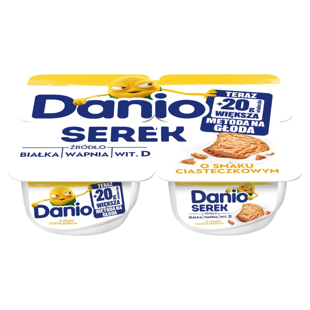 DANONE DANIO Serek homogenizowany o smaku ciasteczkowym 4 szt. 600 g