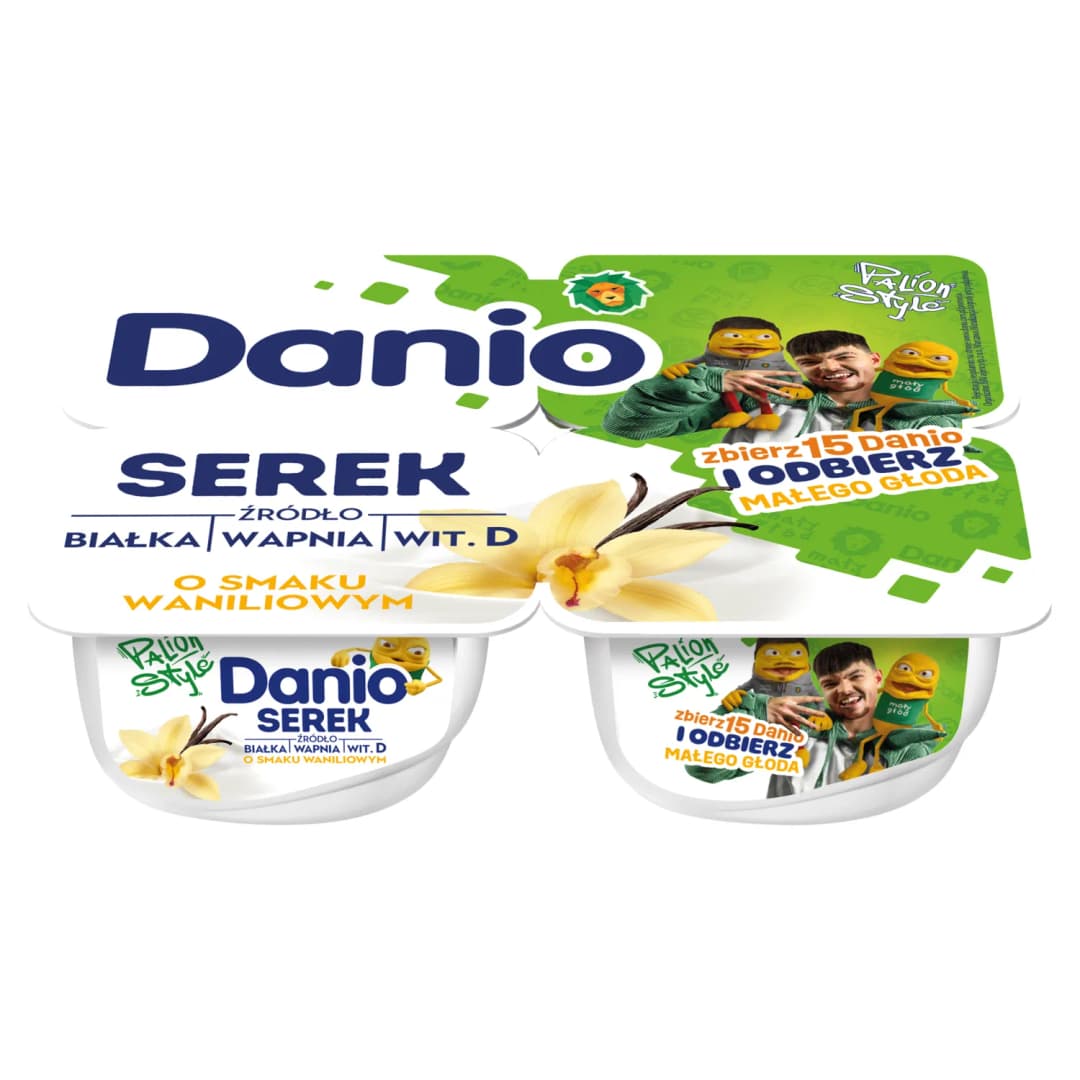 DANONE DANIO Serek homogenizowany o smaku waniliowym 4 szt. 600 g