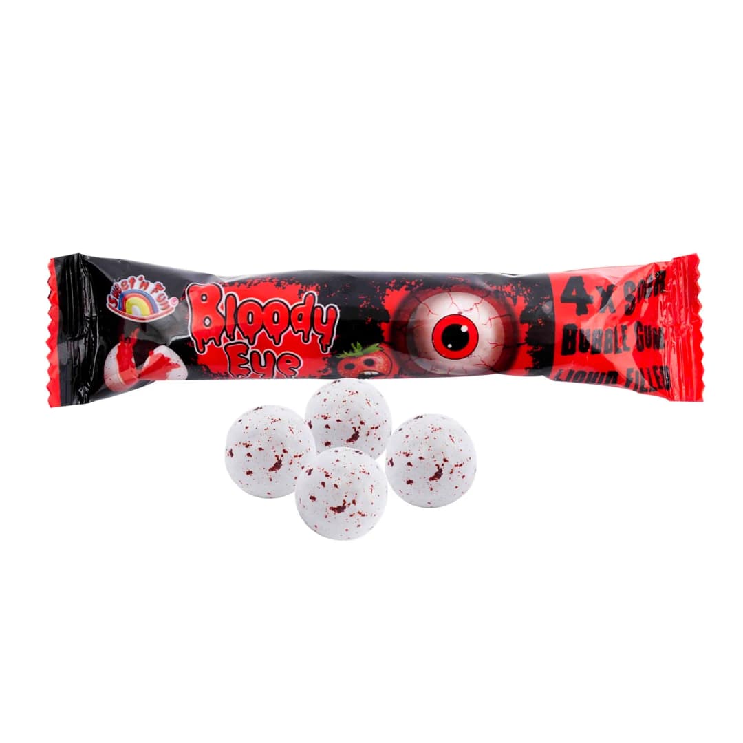 SWEET AND FUN Guma do żucia owocowa w kształcie oka Halloween 4 szt. 20 g