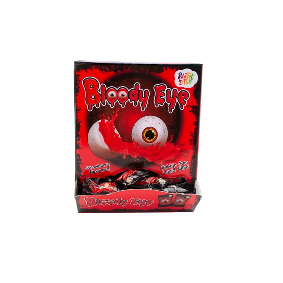 SWEET AND FUN Guma balonowa owocowa w kształcie oka Halloween 9 szt. 45 g