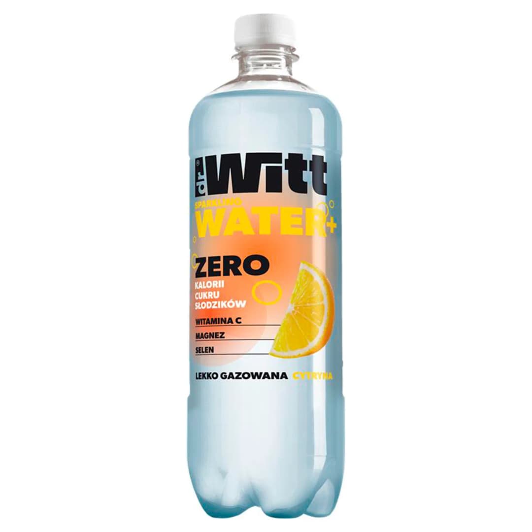 DR WITT Woda gazowana z minerałami i witaminą C o smaku cytryny 750 ml