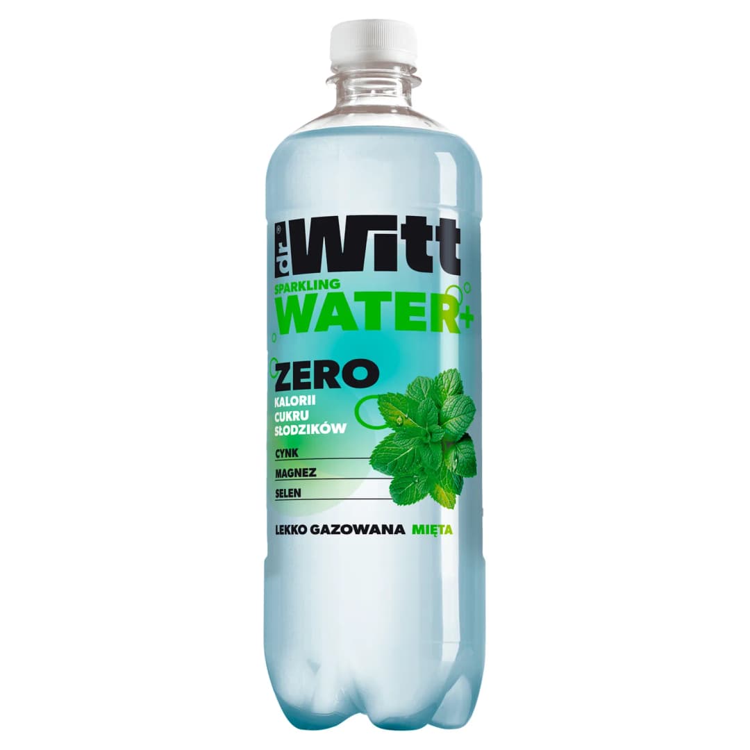 DR WITT Woda gazowana z minerałami o smaku mięty 750 ml