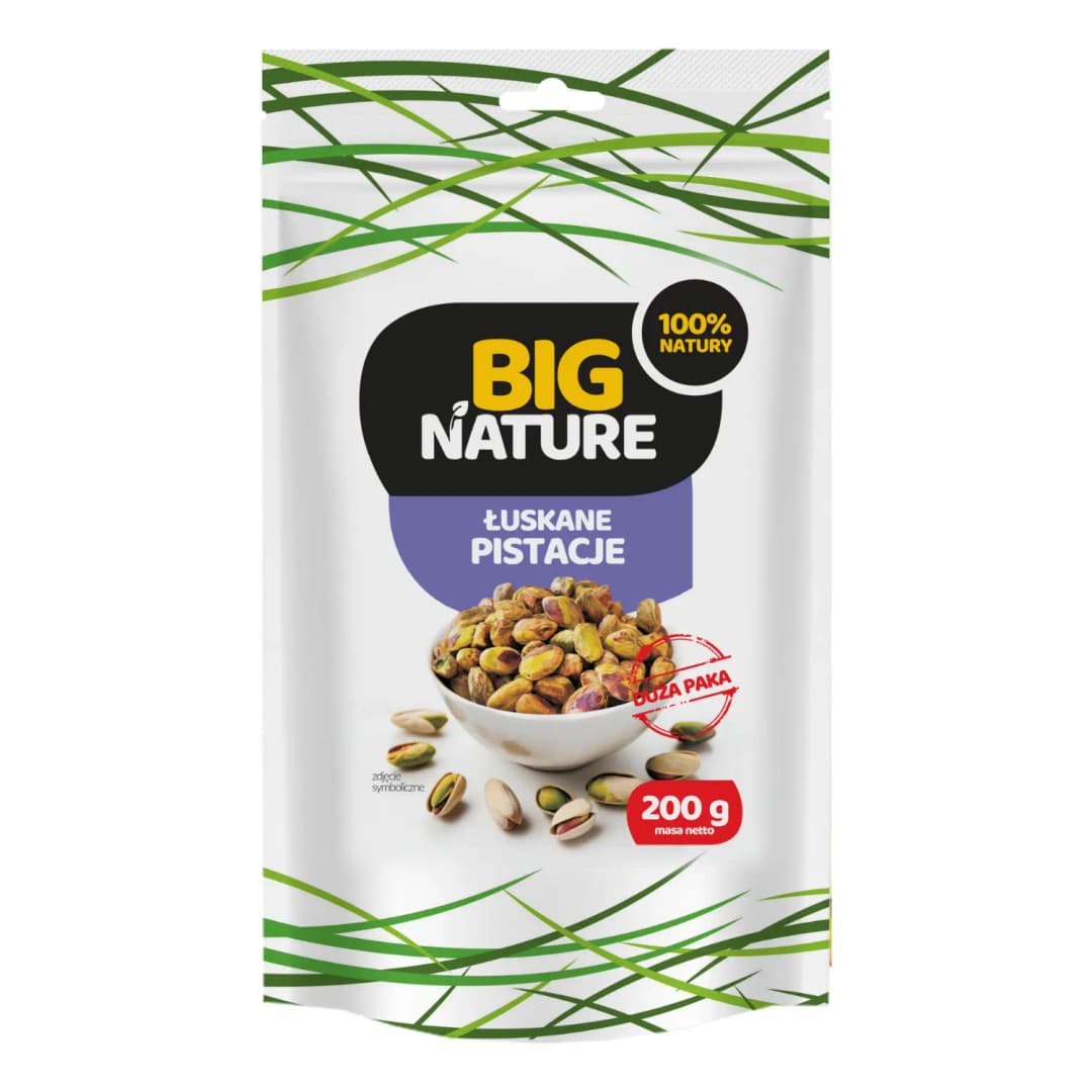 BIG NATURE Pistacje łuskane niesolone 200 g