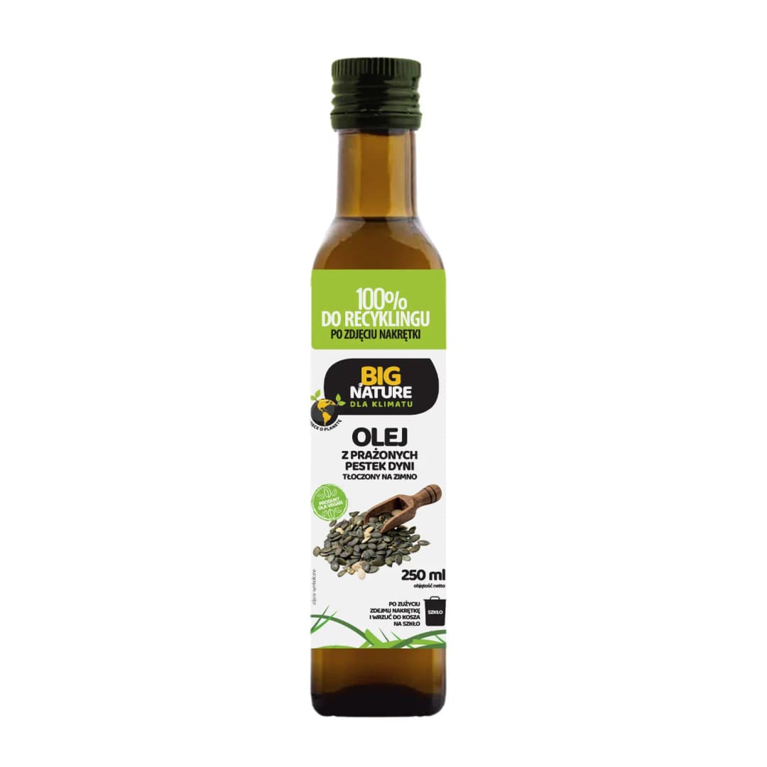 BIG NATURE Olej z prażonych pestek dyni tłoczony na zimno 250 ml