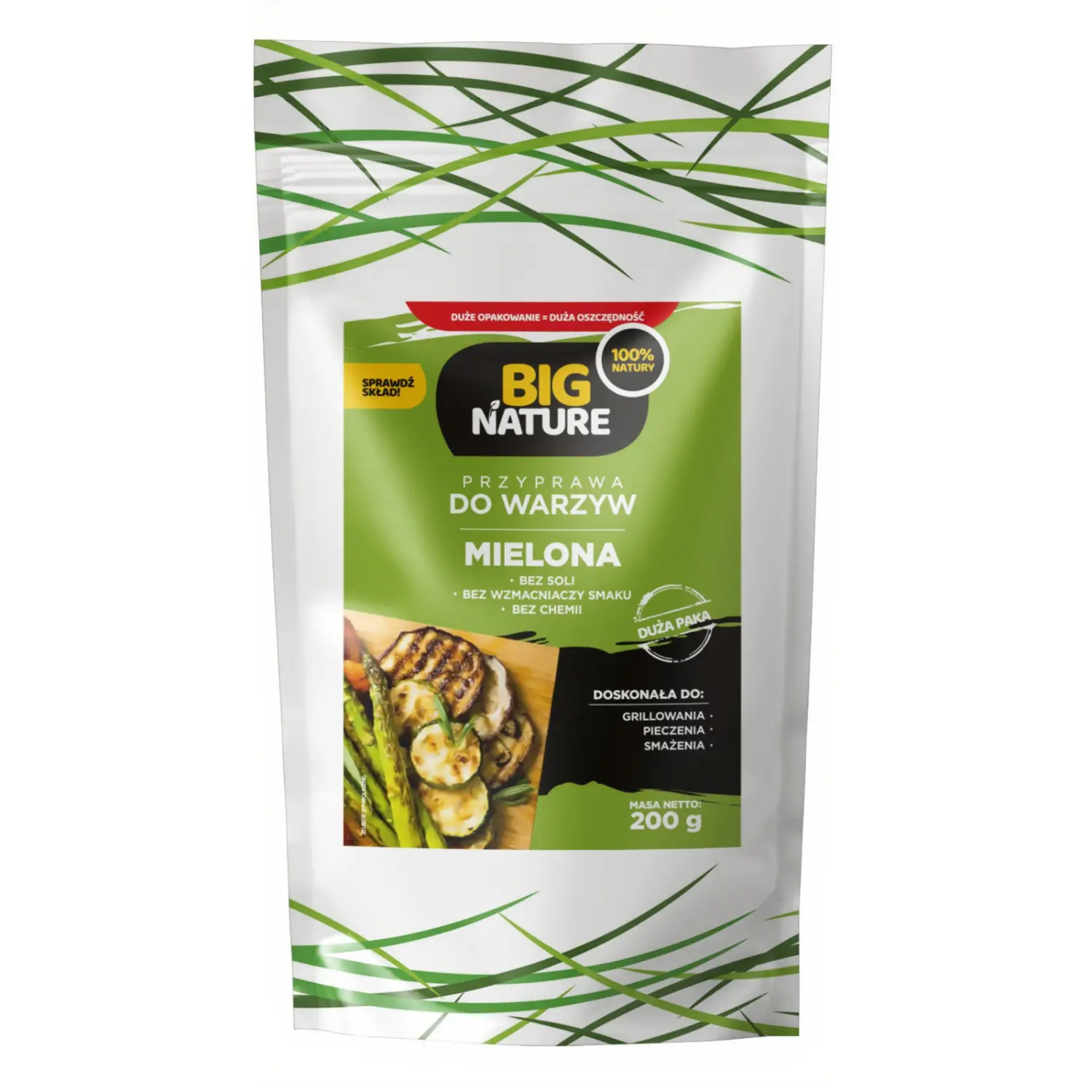 BIG NATURE Przyprawa do warzyw mielona bez soli i chemii 200 g