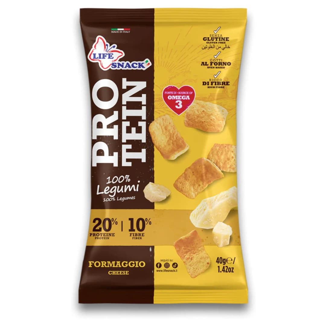 LIFE PROTEIN Chipsy proteinowe z fasoli o smaku serowym 40 g
