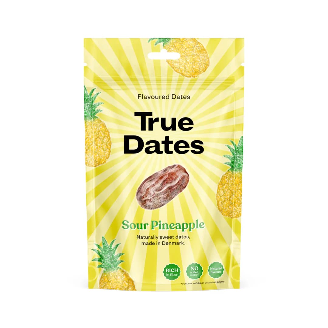TRUE DATES Daktyle o smaku Sour Pineapple 100 g
