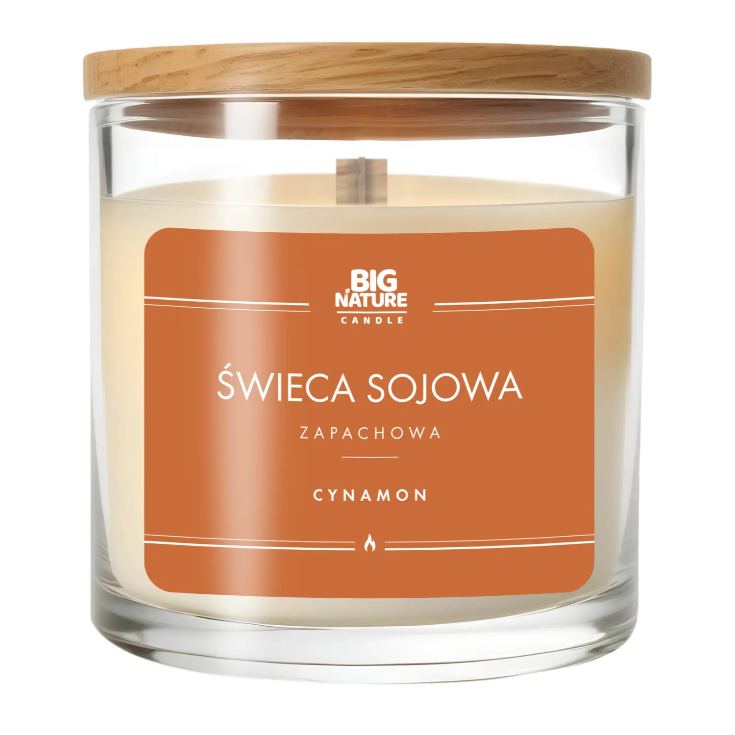 BIG NATURE Świeca sojowa o zapachu Cynamon 150 g 1 szt.