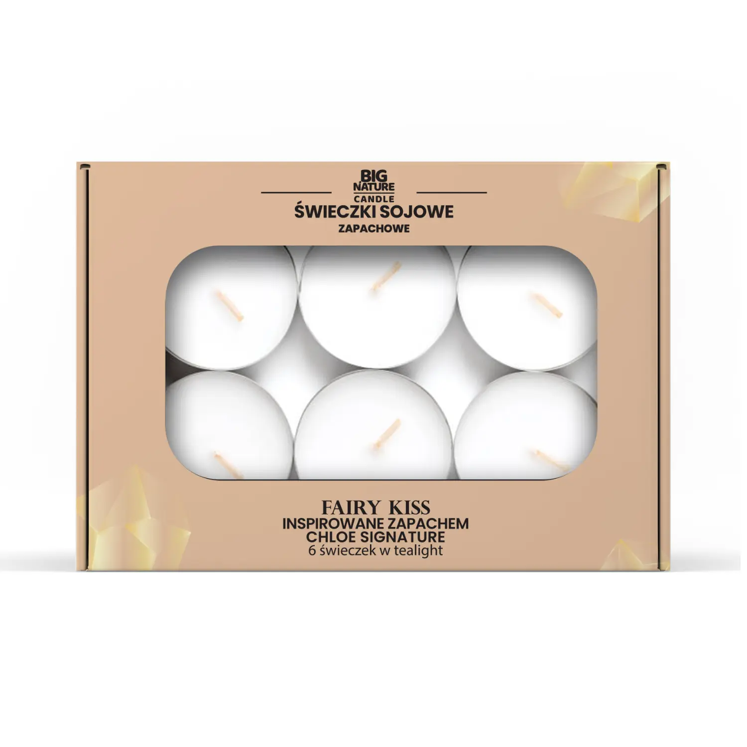 BIG NATURE Świeczki sojowe tealight o zapachu Fairy Kiss 60 g