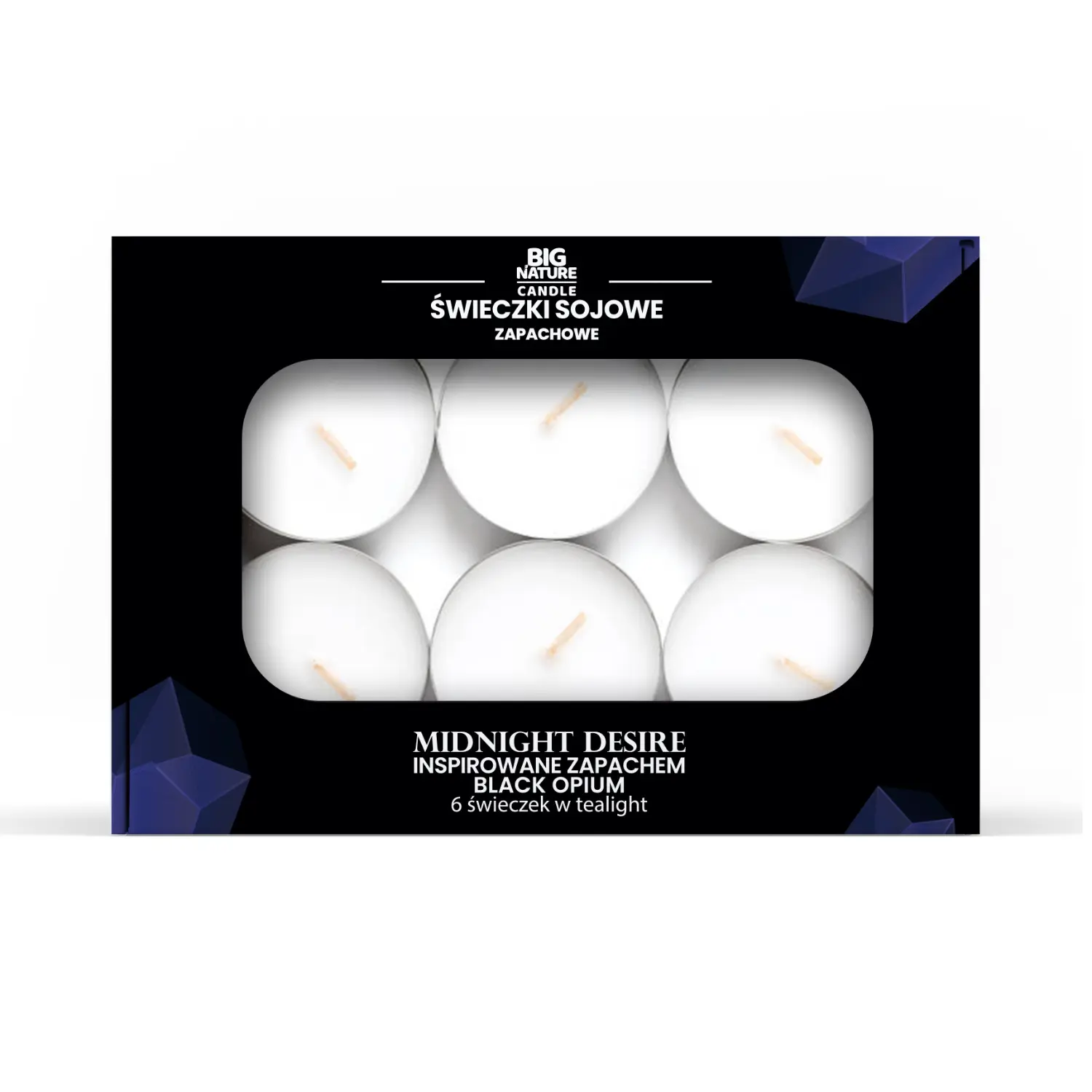 BIG NATURE Świeczki sojowe tealight o zapachu Midnight Desire 60 g