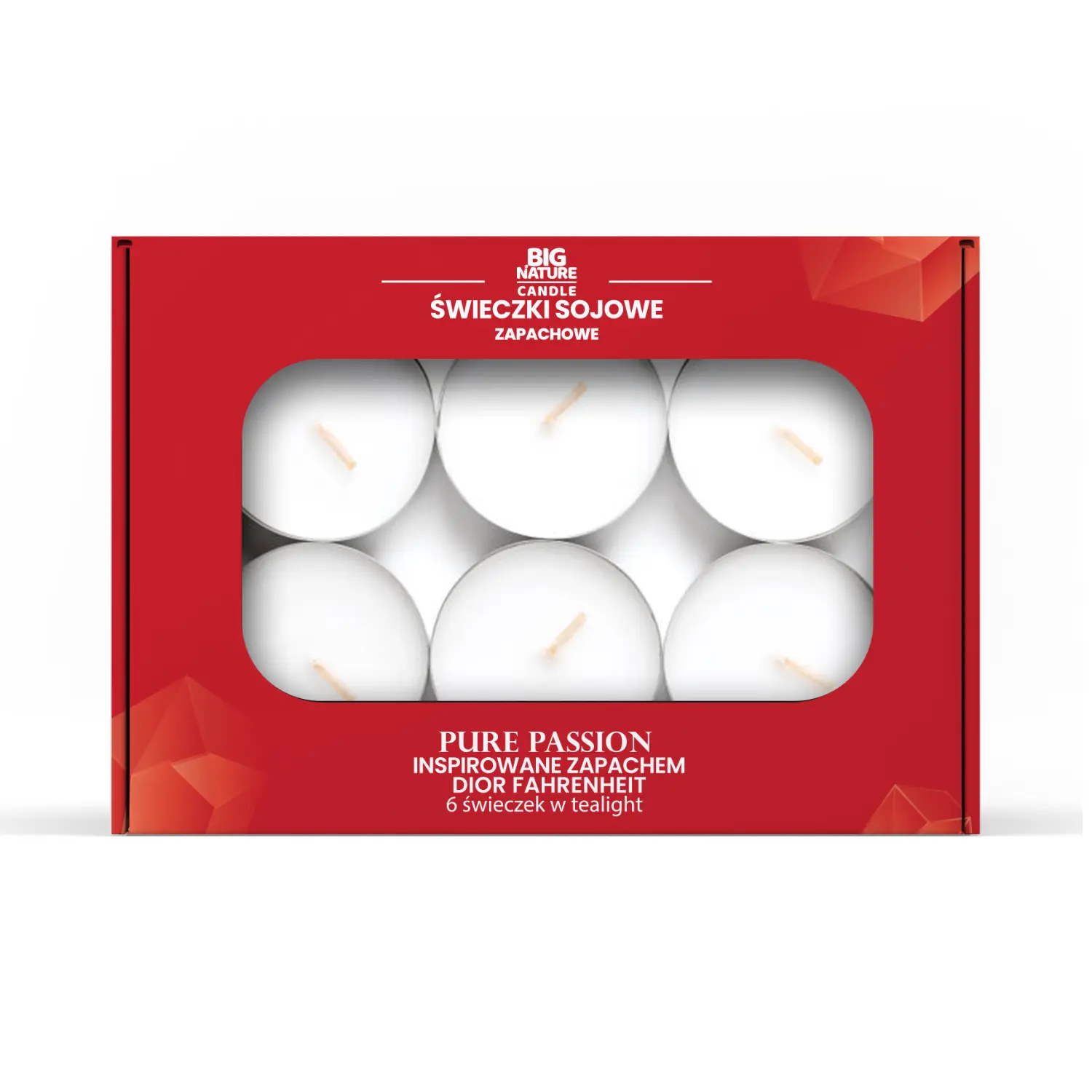BIG NATURE Świeczki sojowe tealight o zapachu Pure Passion 60 g