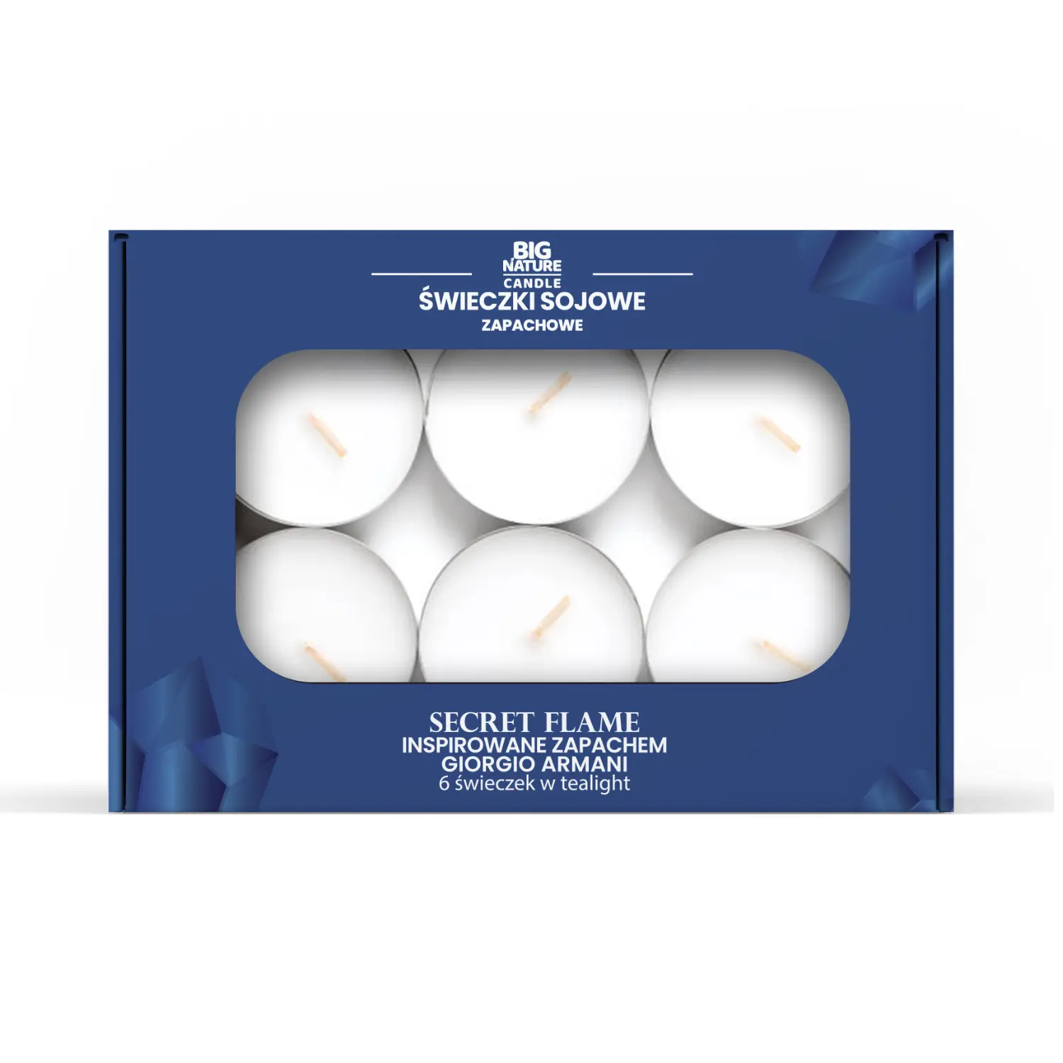 BIG NATURE Świeczki sojowe tealight o zapachu Secret Flame 60 g