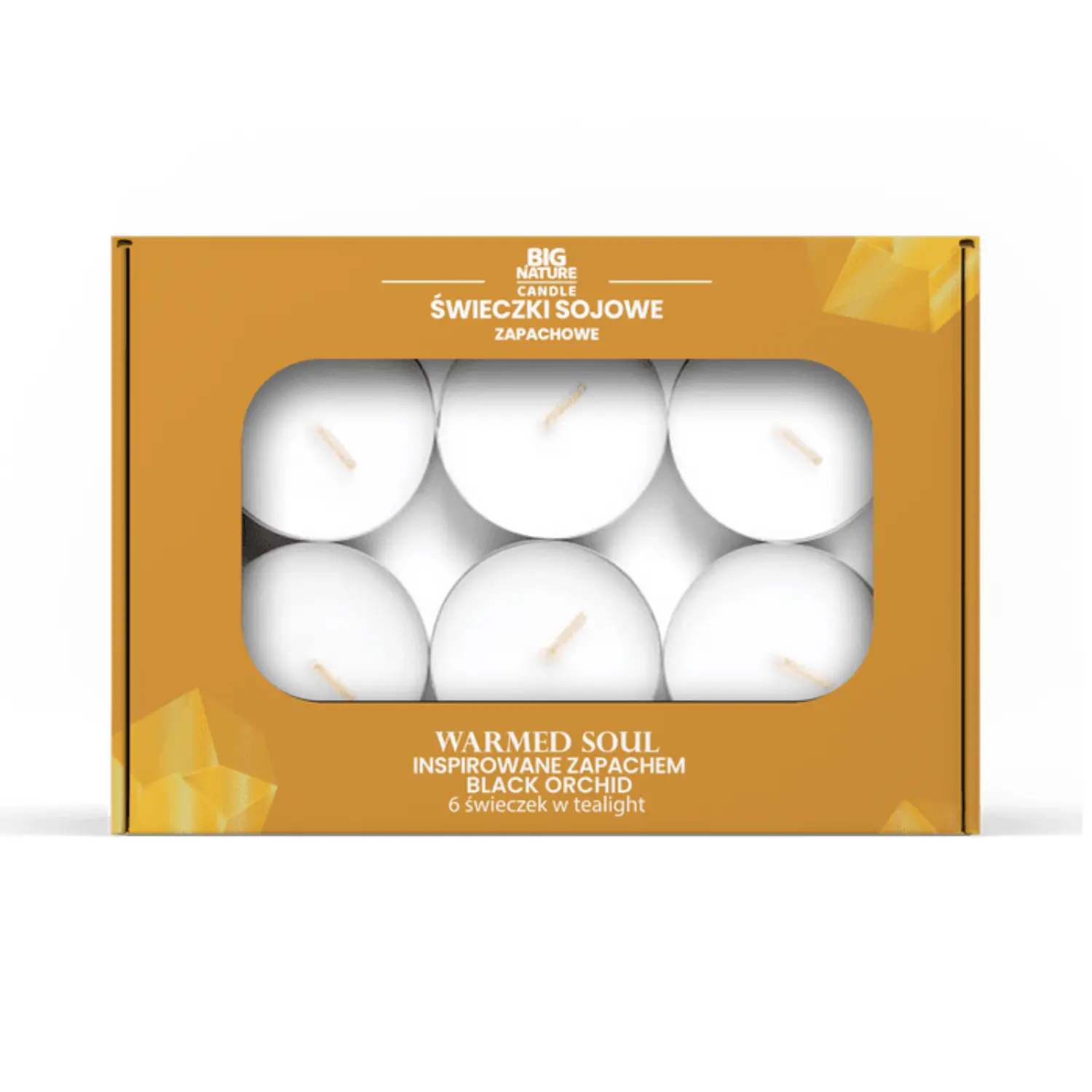 BIG NATURE Świeczki sojowe tealight o zapachu Warmed Soul 60 g
