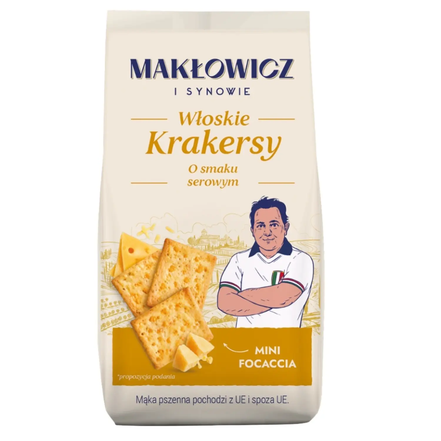 MAKŁOWICZ I SYNOWIE Krakersy o smaku serowym 100 g