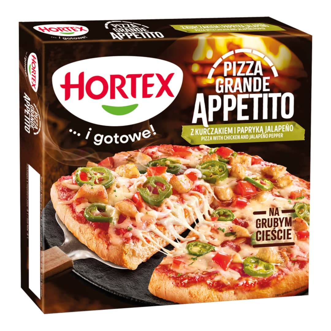 HORTEX GRANDE APPETITO Pizza z kurczakiem i papryką jalapeno mrożona 385 g