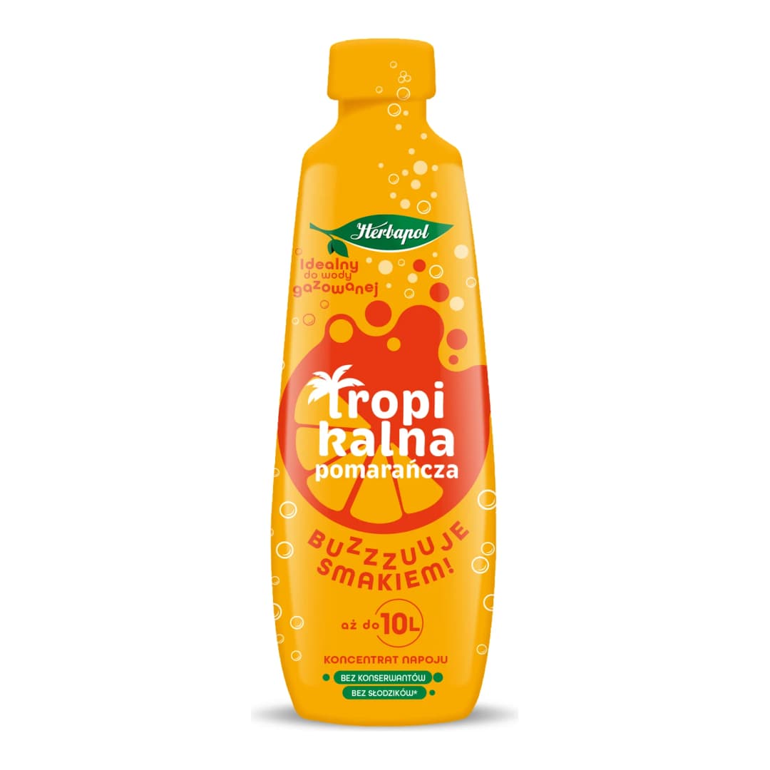 HERBAPOL Koncentrat napoju o smaku tropikalnej pomarańczy 405 ml