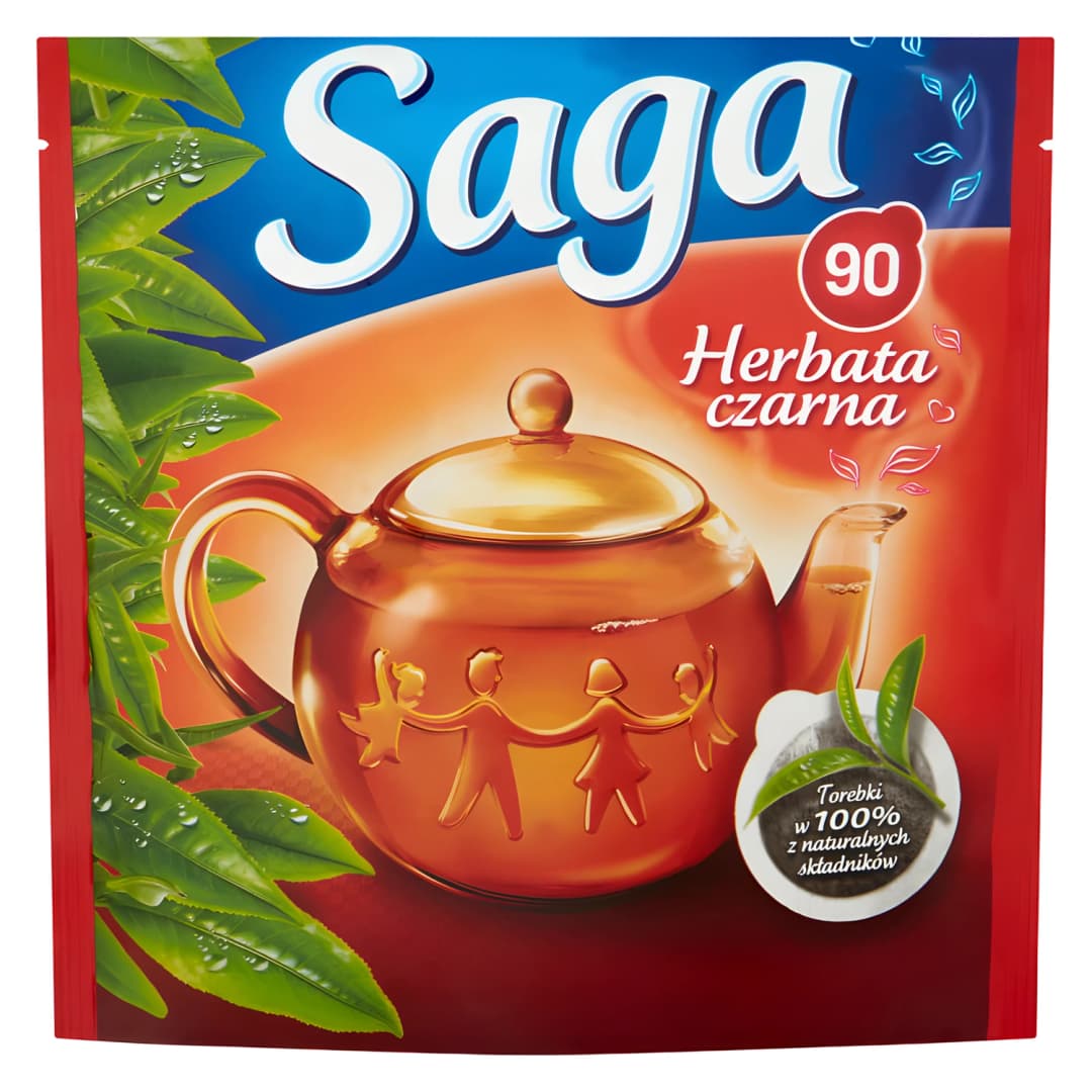 SAGA Herbata czarna w torebkach (90 x 1,4 g) 126 g