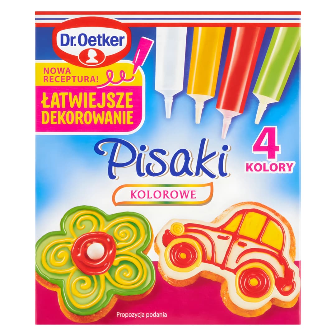 DR. OETKER Pisaki cukrowe kolorowe 4 szt. 68 g