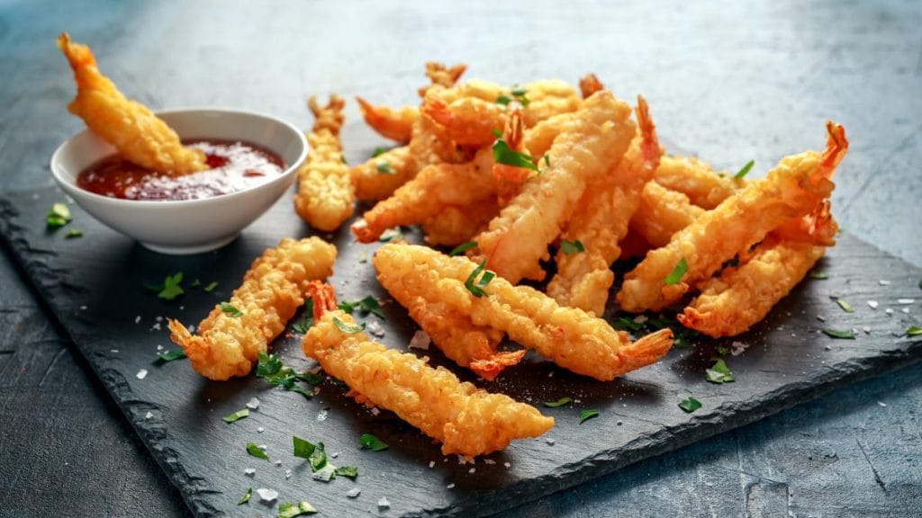 5. Krewetki w tempurze