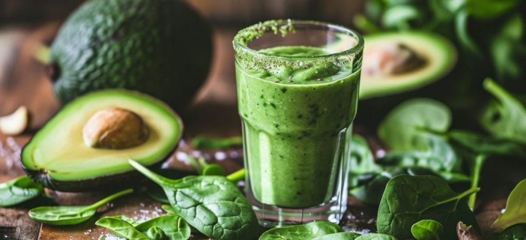 2. Smoothie szpinakowy z awokado