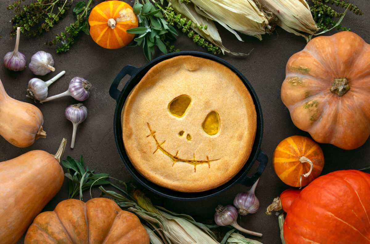 Przekąski na halloween z ciasta francuskiego