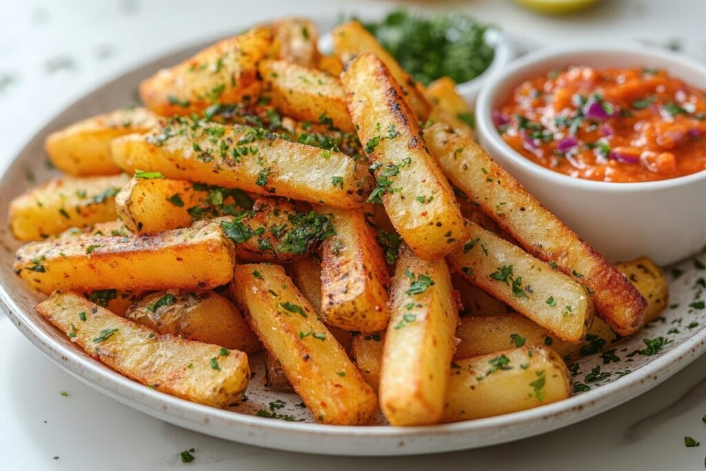 4. Frytki ziemniaczane z sosem sriracha
