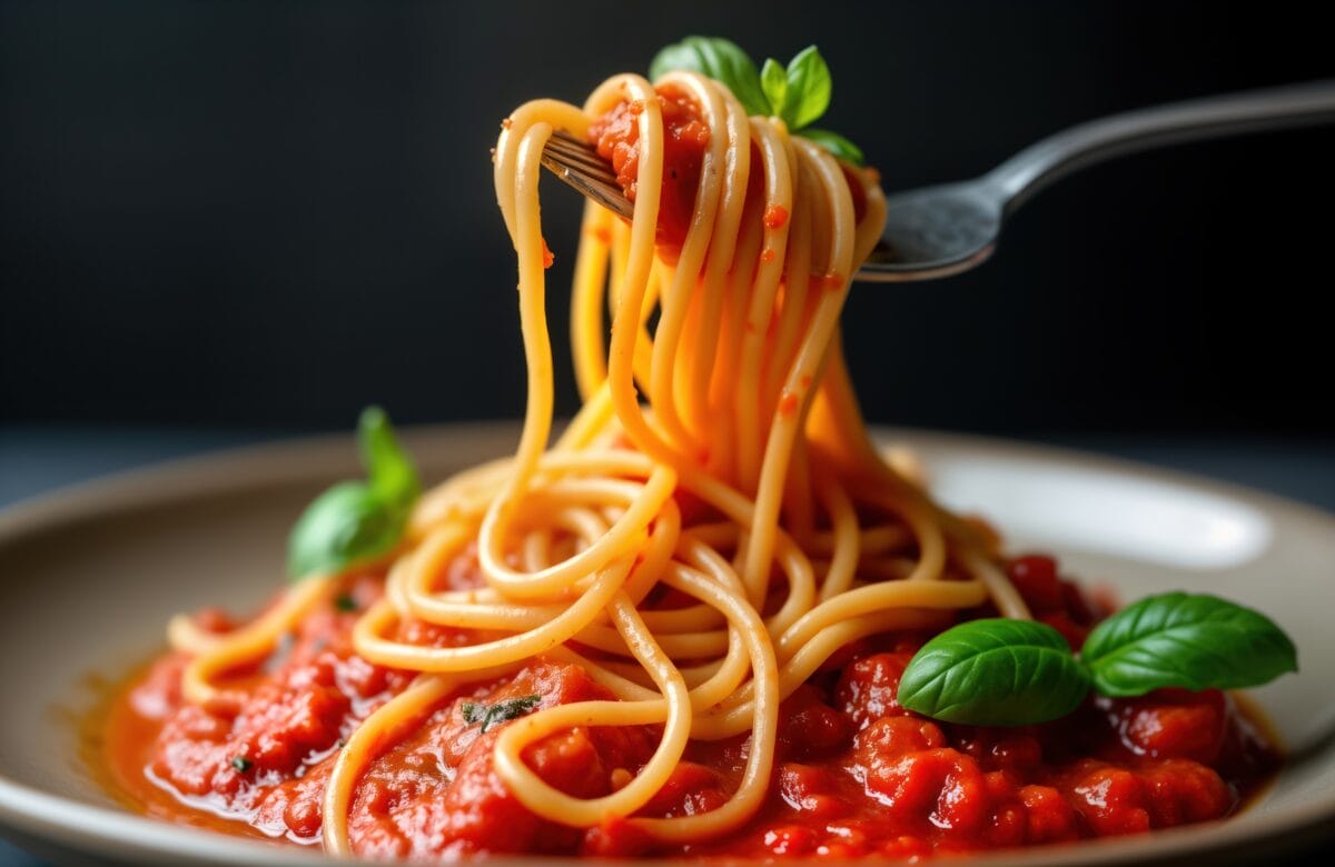 Najpyszniejszy makaron z sosem pomidorowym