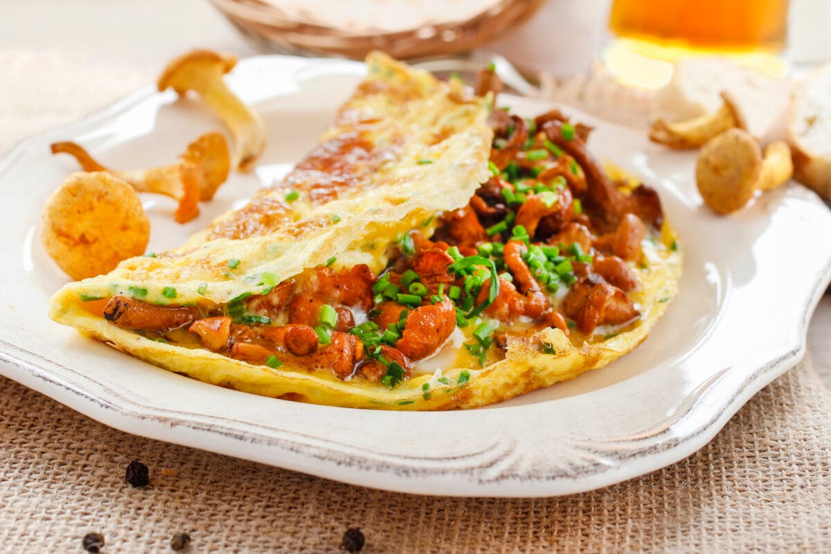 Przepisy na najlepszy omlet z kurkami